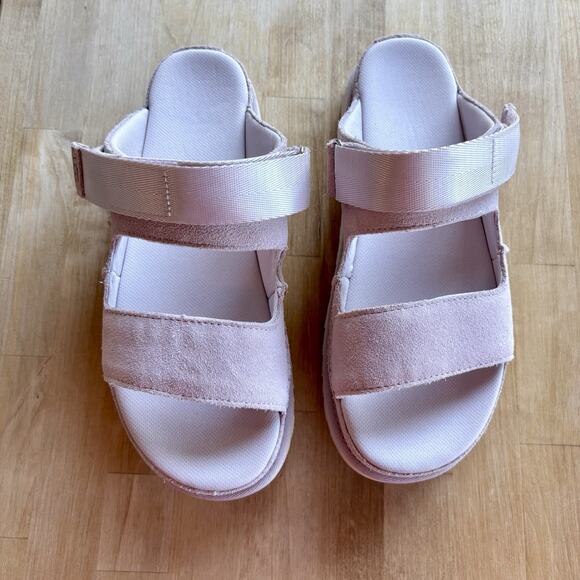 UGG Goldenstar Glide Slide Purple Bay Fog Platform Sandal Women's US size 10 NEW - Picture 11 of 12